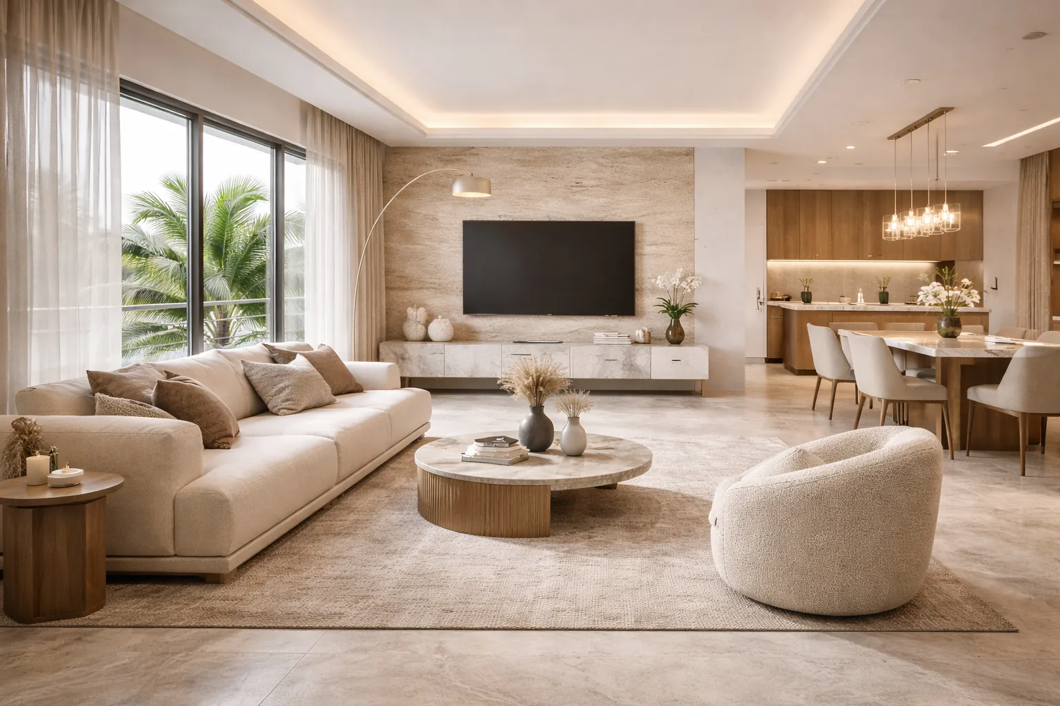 Sala de apartamento contemporáneo