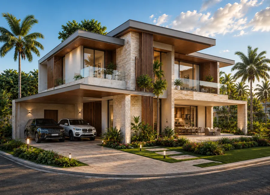 Villa tropical contemporánea