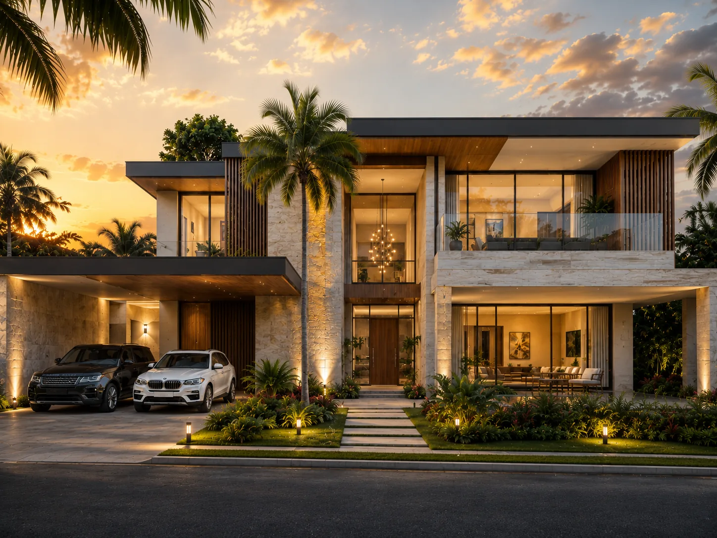 Resultado arquitectónico de una villa